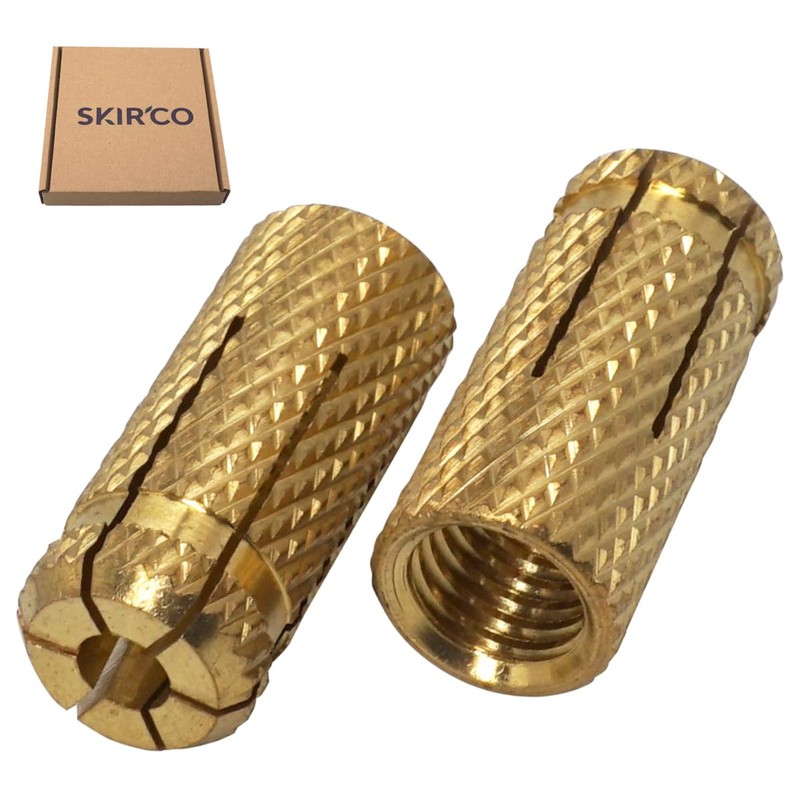 SKIR'CO (Pack of 10) Brass Drop in Anchor M14 x