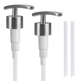 2 Stück Edelstahl Seifenspender Pumpkopf, 28 mm Gewinde Flasche Seifenspender, Seifenspender-Pumpe Ersatzpumpe, Seifen-Spender Aufsatz, Seifenpumpe Edelstahl für Seifenpumpe in Küche und Badezimmer