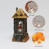 Acrylic Gnome House Lantern LED Light-Up Water Spinning Fall Decoration,