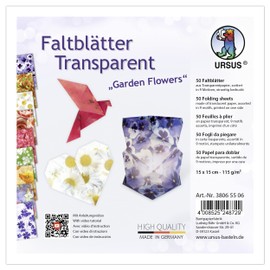 Ursus Garden Flowers 38065506 Folding Sheets 115 g/m² 50 Sheets 15 x 15 cm Printed on One Side