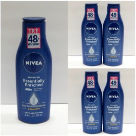 NIVEA BODY LOTION ESSENTIALLY ENRICHED 48HR DEEP NOURISHING SERUM 8.4 OZ 5 PCS