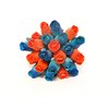 The Original 24 Realistic Wooden Roses - Blue and Orange
