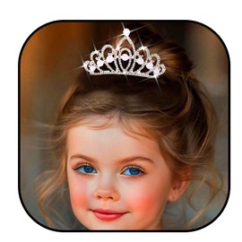 JEWEKY Silver Tiara and Crown Princess Rhinestone Tiaras Birthday Accessories for Girl