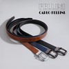 Carlo Fellini Genuine Leather Ratchet Belt for Men, Dress Belt