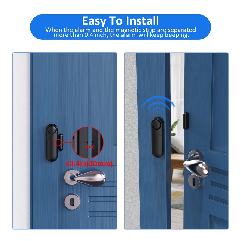 AKOYU Window and Door Alarm When Opened (2 Pack) for