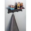 WENKO Ima Magnetic Hook Rack with Shelf, Metal with 4