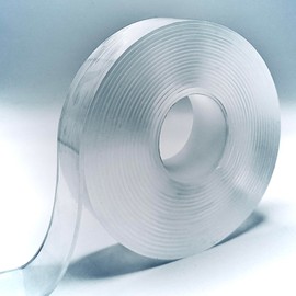 Heavy Duty Extra Large Double Sided Adhesive Tape, 16.5 FT(200 in), Clear, Removable, Nano Tape for Frames, Decor, Posters, Phone Holders, Carpet, Original Images of The Product and Applications