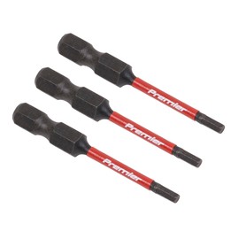 Sealey 3pc 50mm Hex 2.5mm Impact Power Tool Bit Set - AK8235