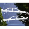2x Car Silhouette Decal Stickers for Mitsubishi Lancer Evo 10