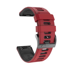 For Garmin Fenix 7s / Fenix 6s / Fenix 6s Pro/Fenix 5s Wristband, Quickfit 20 mm Replacement Strap for Garmin Fenix 7S Pro/6S Pro/5S Plus/Instinct 2S/Epix Pro 42 mm/Descent MK 2S (Red-Black)