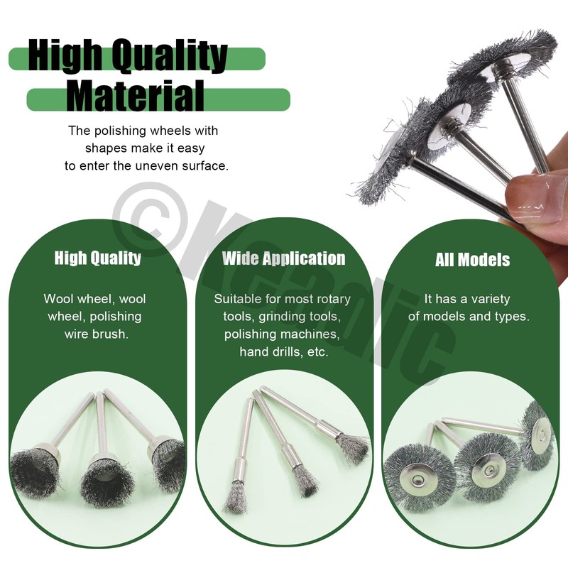 Keadic 69Pcs Rotary Tool Accessories Contains Wool Felt Mounted Mandrel