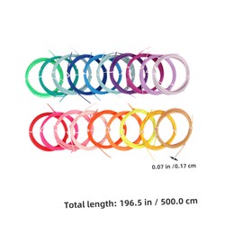 OHPHCALL 20 Rolls Pen Consumables Containers with Lids 3D Printer Connector Quick-Drying Printing Paper Filament Refills Pen Line Refills Portable Containers Multifunctional Clips Pcl