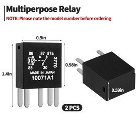 G8V-RH-1C7T-R-DC12 Power Relay, 12vdc 278002822 7866 D1780C 301-1C-C-R1-U01, 5 Pin Multi-Purpose Auto Fuel Pump Relay, Electrical System Relays Replacement for Car Accessories