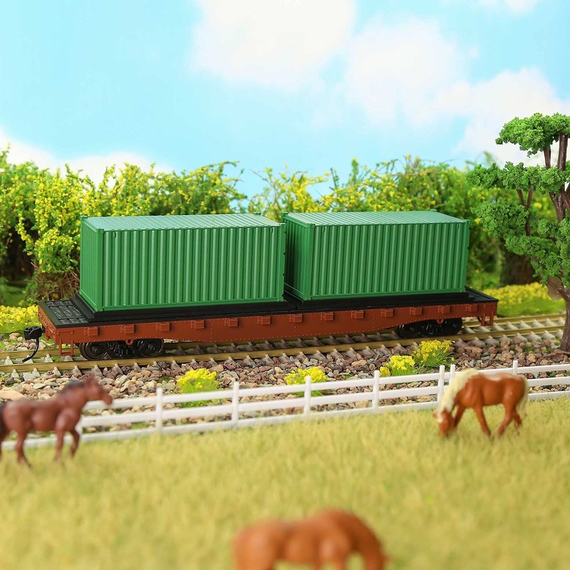 8pcs Mixed Different 20ft Freight Container HO Scale Model Train