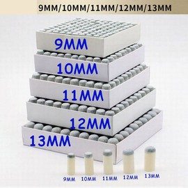 9/10/11/12/13mm Billiard Slip On Pool Cue Stick Tips Ferrules Replacements 100pcs/set New (11mm)