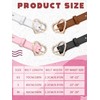 4 Pcs Girls Belt Kids Leather Belts Waist Belt Rhinestone
