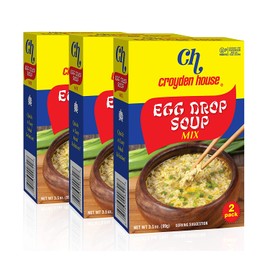 Croyden House Egg Drop Soup Mix 3.5oz (3 Pack, Total of 6 Envelopes) Quick and Easy Prep, Chinese Style, Kosher