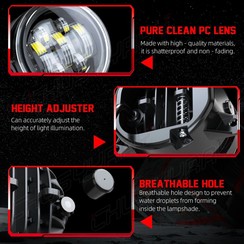 CHUSYYRAY Pair For 2011-2015 Ford Explorer 2013-2016 Fusion LED Fog