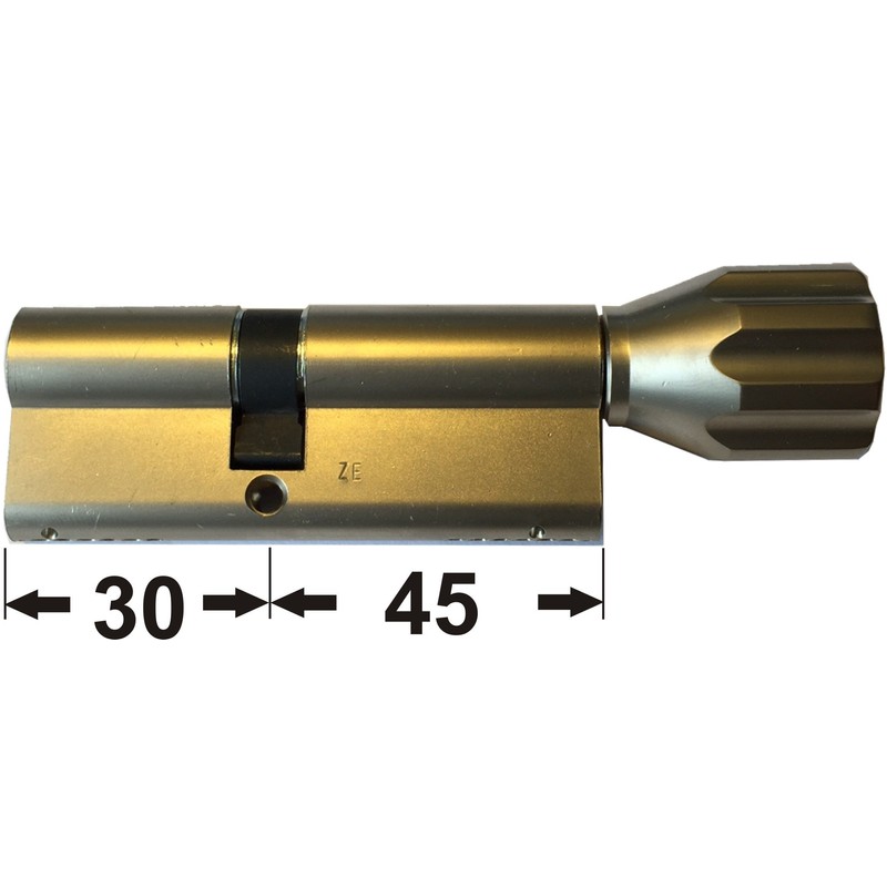 ABUS EC660 ECK660 Profil-Knaufzylinder Länge (a/b) Z30/K45mm (c=75mm) mit 6