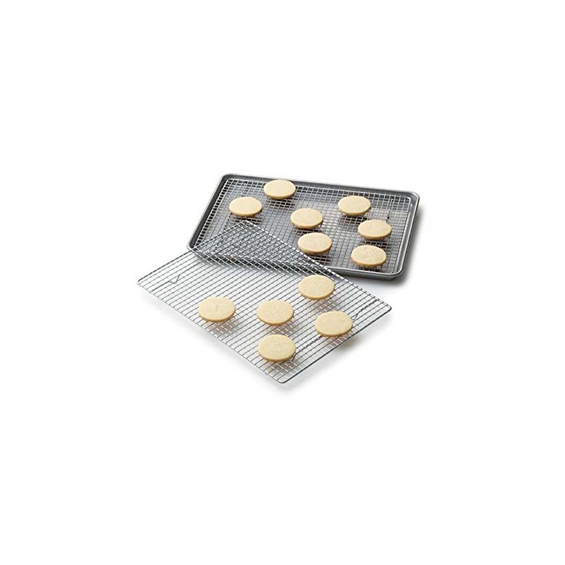 Professional Cross Wire Cooling Rack Half Sheet Pan Grate -
