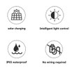 2 Pack Solar Powered LED Pendant Lights Firefly Lights Outdoor