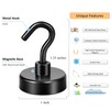 Neosmuk Black Magnetic Hooks, 30 kg High Performance Earth Magnets
