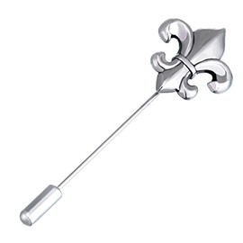 Salutto Lance Suit Lapel Stick Brooch Pin Silver