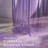 AmazerBath Purple Shower Curtain Liner Luxury, EVA Soft Clear Heavy
