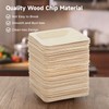 OMISTAR 100 Pcs Disposable Square Palm Bowls, Square Food Dishes,