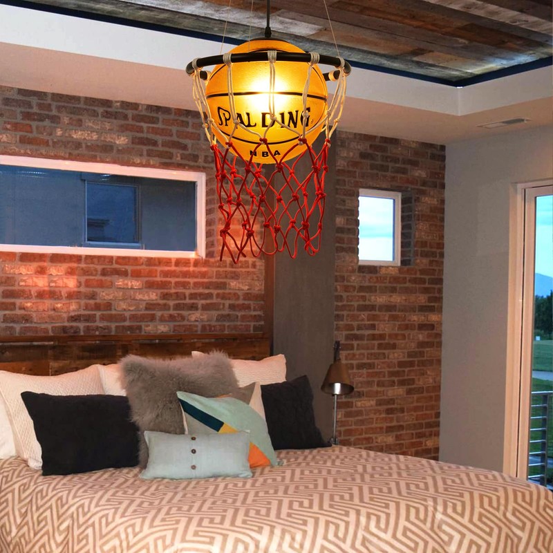 LDDBEN Retro Basketball Chandelier Creative Ball Lamp Pendant Light Sports