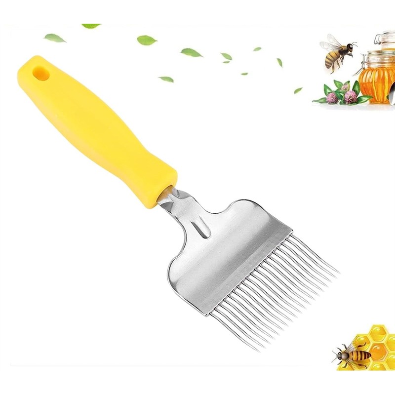 LATRAT Discapping Fork, Stainless Steel Beekeeping Equipment Accessories, Stainless Steel