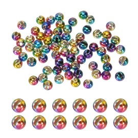 PATIKIL Fly Tying Tungsten Beads, 70 Pcs 6.4mm / 0.25 Inch Tungsten Slotted Round Ball Bead for Fly Tying Jig Hooks, Colorful