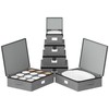 SpaceAid China Storage Containers 6 Pack, Stackable Hard Shell Quilted