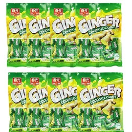 Chun Guang Ginger Coconut Candy (Ginger Coconut 5.6oz, 8pack)