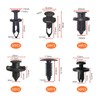 AOLYGEI 200PCS Car Retainer Clips Plastic Fasteners Kit, Popular Sizes