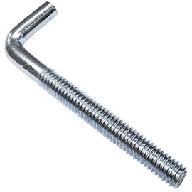 AERZETIX - C48195 - Set of 10 Screw Hooks Metal with Metric Thread M6 x 60 mm - Angle Hook - Hooks in the Shape of L - Screw Hooks for Hanging