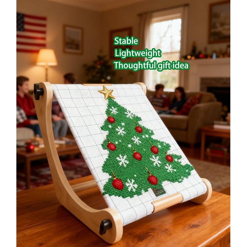 Adjustable Embroidery Hoop Table Stand Holder Needlepoint Stretcher Bars Scroll