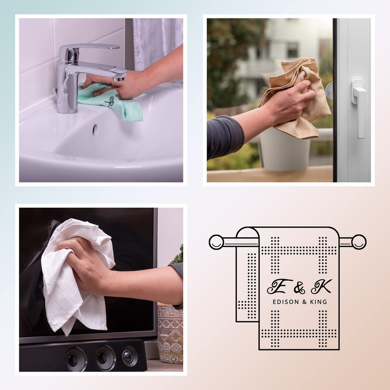 Edison & King Microfibre Tea Towels 60 cm x 40