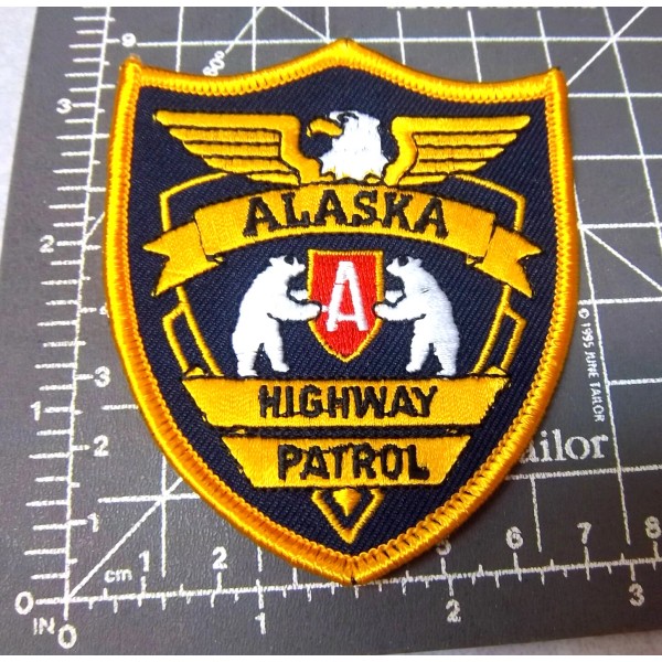 Alaska Embroidered Patch, Alaska Highway Patrol Souvenir Shoulder Patch, NEW