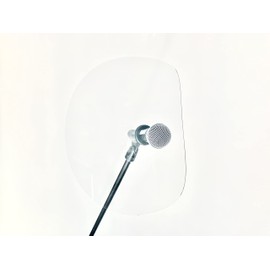 DistinctAndUnique (14 inch Diameter Trombone Shield) Crystal Clear Acrylic Vocal and Horn Deflector Shield: 4 Styles for Trumpet Saxophone Trombone Vocals and More 3mm Rigid Cast