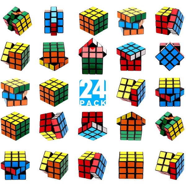 ASONA 24 Pack Mini Cubes Bulk, Puzzle Cubes, 1.18in 3×3×3