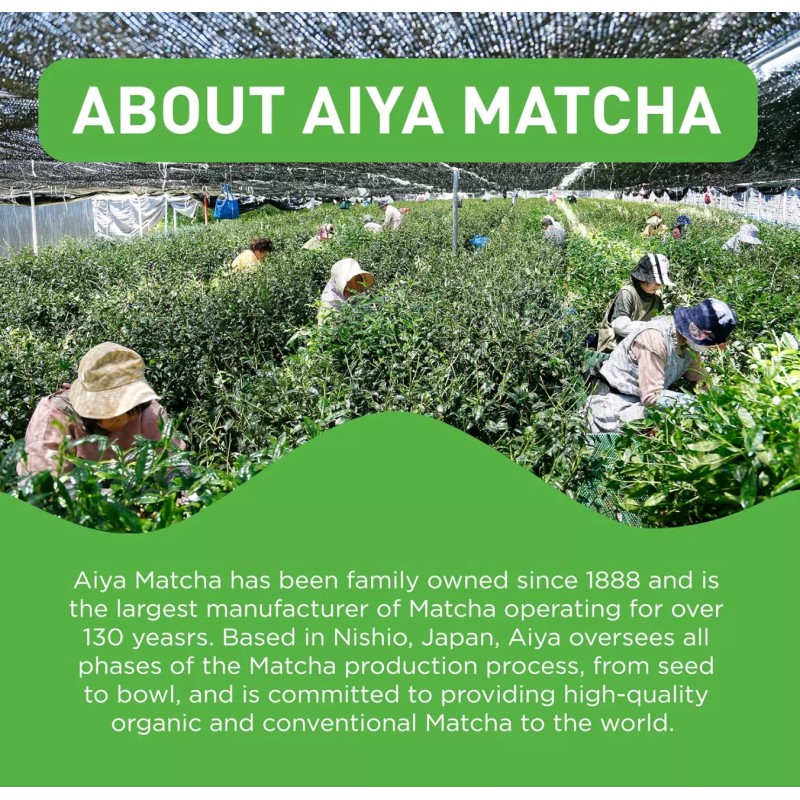 Aiya Japanese ORGANIC Matcha Ceremonial Grade 30g (1.5oz)! Best by
