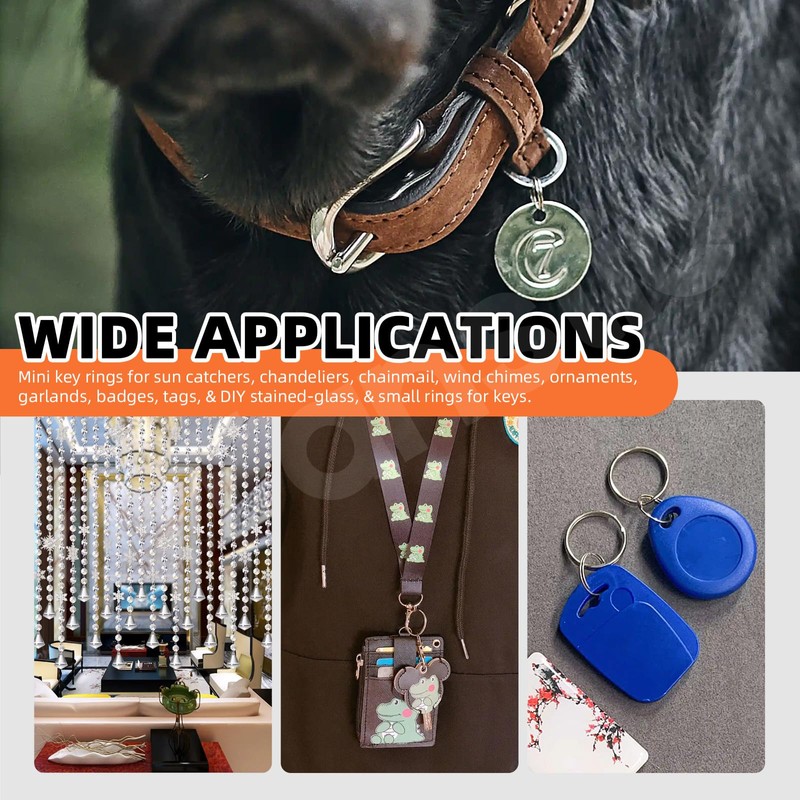 Tanstic 2500Pcs Double Jump Rings Split Jump Ring Double Closed