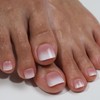 Press on Toenails for Women in 15 Sizes,30 Pcs Fits,French