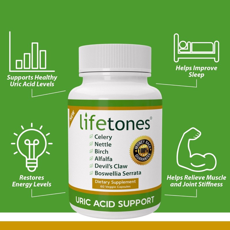 Lifetones Uric Acid Support Capsules - 60 Count