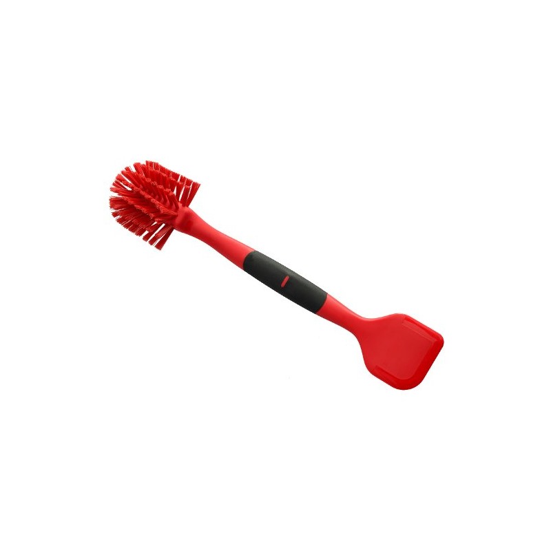 Norpro 1088R Cepillo de fregar/raspador, rojo, 13 pulgadas