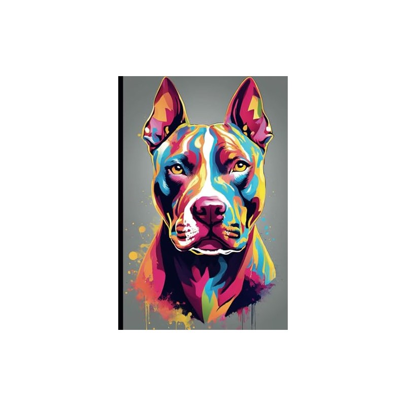 Colorful Pitbull Notebook: A 120-Page Vibrant Journal for Dog Lovers