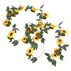 Ciieeo 2pcs Artificial Sunflower Vine Faux Flower Garland for Home