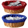 FillTouch 2 Pcs 12 Inches Round Offering Baskets for Church