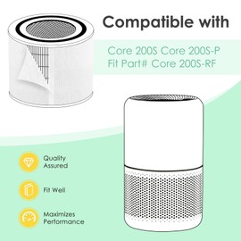 HSIAMEN [6-Pack] Pre-Filter Compatible with LEVOIT Core 200S Air Purifier Filter Replacement Core 200S-P, Fit Part# Core 200S-RF